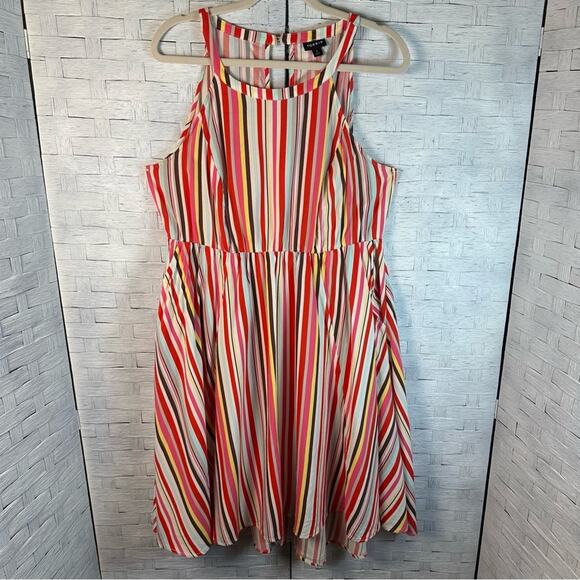 Torrid Striped midi Dress sleepless, colorful sun dress summer casual plus size - Picture 4 of 15